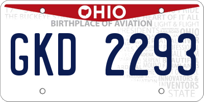 OH license plate GKD2293