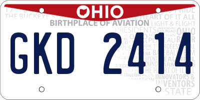 OH license plate GKD2414