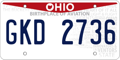 OH license plate GKD2736