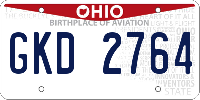 OH license plate GKD2764