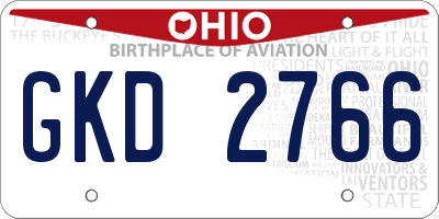 OH license plate GKD2766