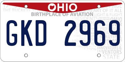OH license plate GKD2969