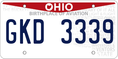 OH license plate GKD3339
