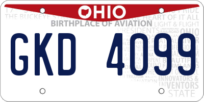 OH license plate GKD4099