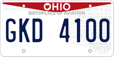 OH license plate GKD4100