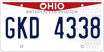 OH license plate GKD4338