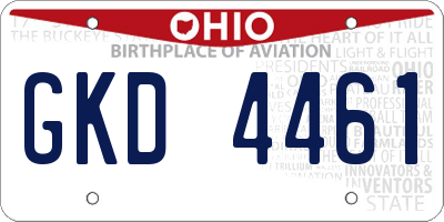 OH license plate GKD4461