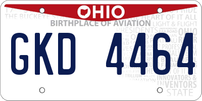 OH license plate GKD4464