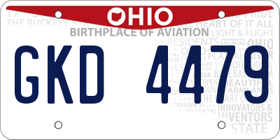 OH license plate GKD4479