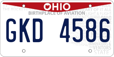 OH license plate GKD4586