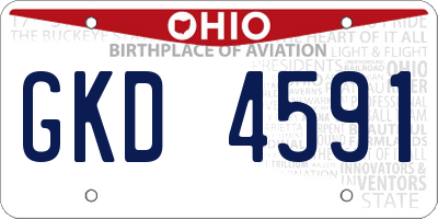 OH license plate GKD4591