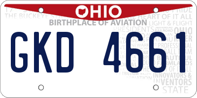 OH license plate GKD4661