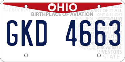 OH license plate GKD4663