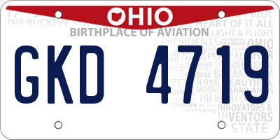 OH license plate GKD4719