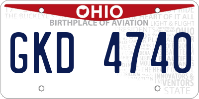 OH license plate GKD4740