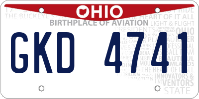 OH license plate GKD4741