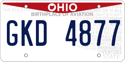 OH license plate GKD4877