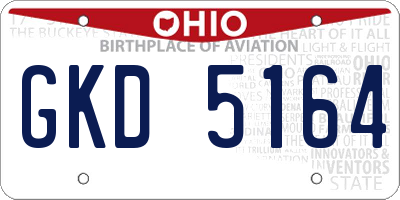 OH license plate GKD5164