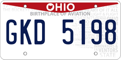 OH license plate GKD5198