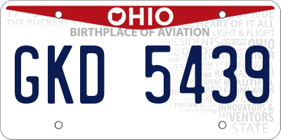 OH license plate GKD5439