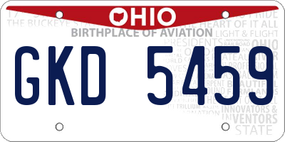 OH license plate GKD5459