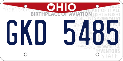 OH license plate GKD5485