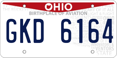 OH license plate GKD6164