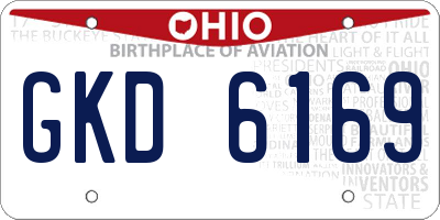 OH license plate GKD6169
