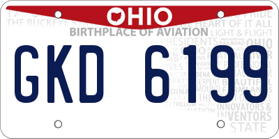 OH license plate GKD6199