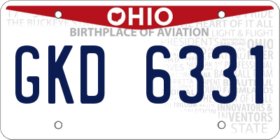 OH license plate GKD6331