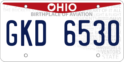 OH license plate GKD6530
