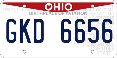 OH license plate GKD6656