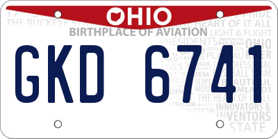 OH license plate GKD6741
