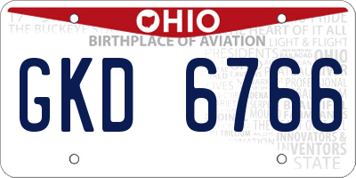 OH license plate GKD6766