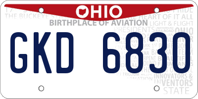 OH license plate GKD6830