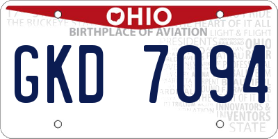 OH license plate GKD7094