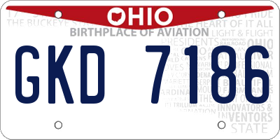 OH license plate GKD7186