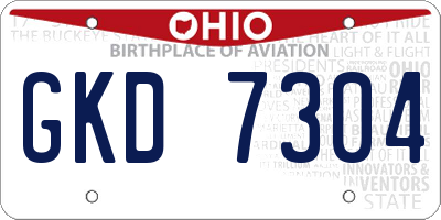 OH license plate GKD7304
