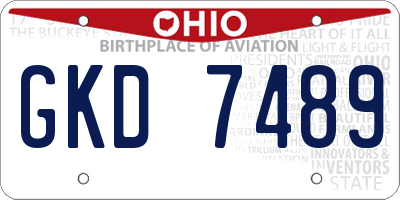 OH license plate GKD7489