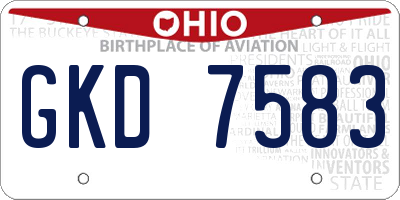 OH license plate GKD7583