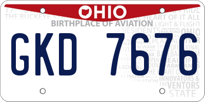 OH license plate GKD7676