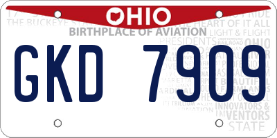 OH license plate GKD7909