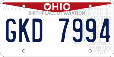 OH license plate GKD7994