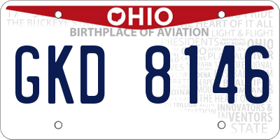 OH license plate GKD8146