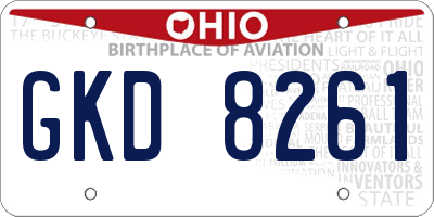 OH license plate GKD8261