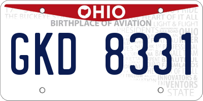 OH license plate GKD8331