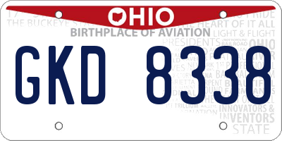 OH license plate GKD8338