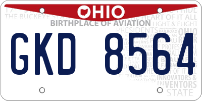 OH license plate GKD8564