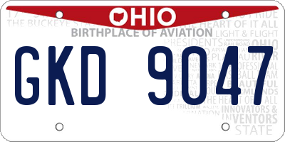 OH license plate GKD9047