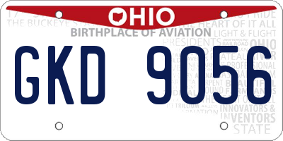 OH license plate GKD9056